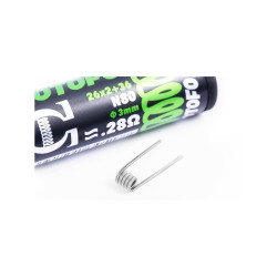Wotofo - Dual Core Fused Clapton Ni80 (26GA x 2 + 36GA) Coil 0.28 Ohm  - 10 db